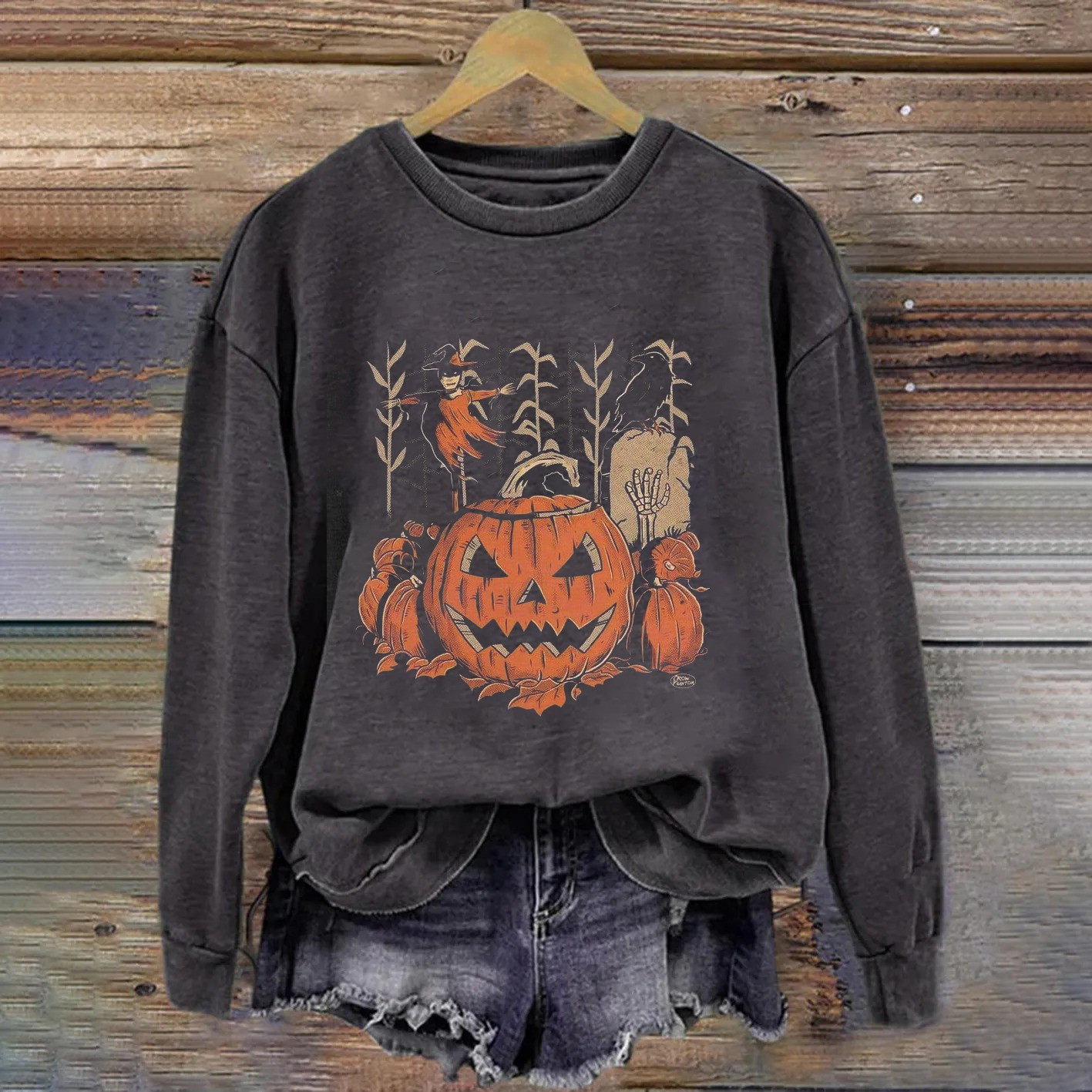 Pumpkin Vintage Halloween Sweatshirt Retro Halloween Outfits Gifts For Girlfriend 1 - Unicasport Pumpkin Vintage Halloween Sweatshirt Retro Halloween Outfits Gifts For Girlfriend