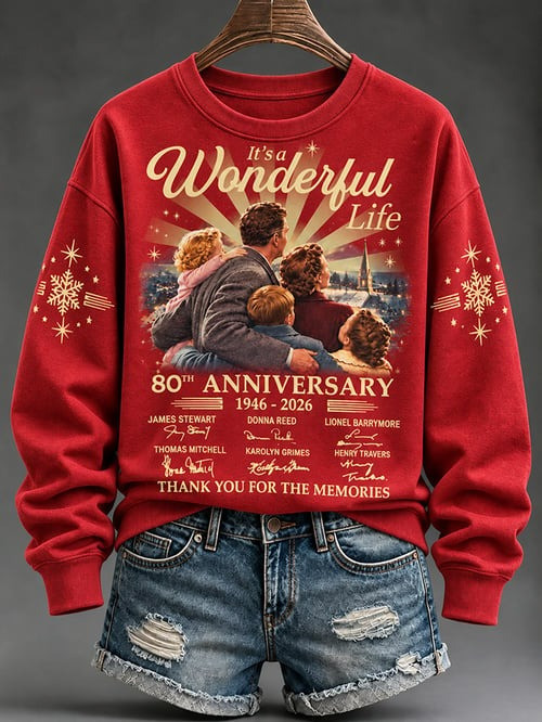 It's A Wonderful Life 80Th Anniversary Merch Christmas Sweatshirt Christmas Clothing Ideas 1 - Unicasport It's A Wonderful Life 80Th Anniversary Merch Christmas Sweatshirt Christmas Clothing Ideas