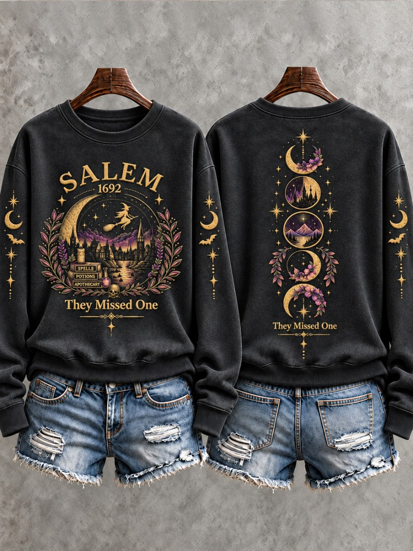 Halloween Salem Witch1692 Salem They Missed One Sweatshirt Halloween Clothes Fan Gift 1 - Unicasport Halloween Salem Witch1692 Salem They Missed One Sweatshirt Halloween Clothes Fan Gift