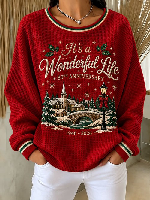 It's A Wonderful Life 80Th Anniversary Merch Christmas Sweatshirt Christmas Clothes Gifts Ideas 1 - Unicasport It's A Wonderful Life 80Th Anniversary Merch Christmas Sweatshirt Christmas Clothes Gifts Ideas