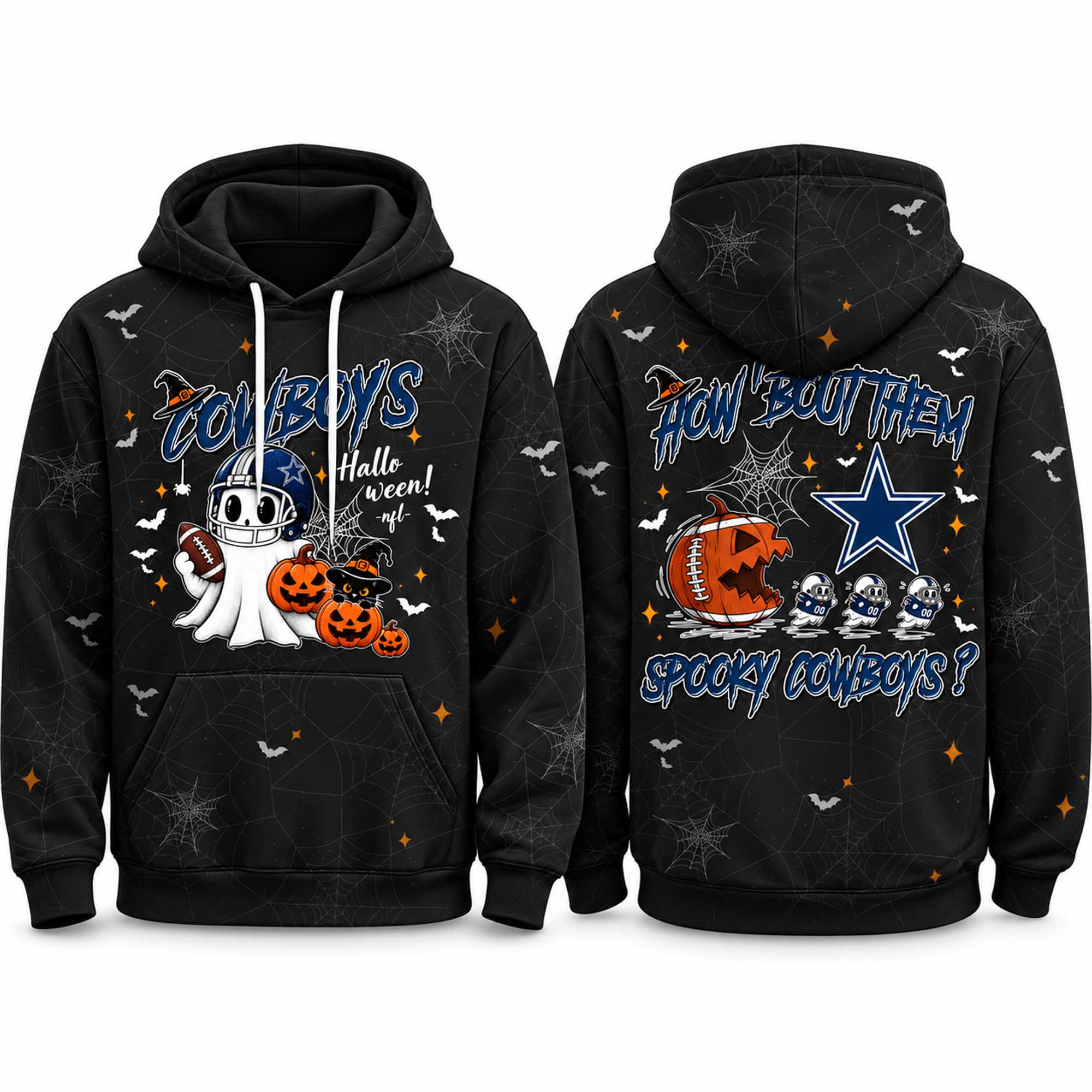 Dallas Cowboys Halloween How Bout Them Spooky Hoodie Halloween Clothing Gifts For Fans 1 - Unicasport Dallas Cowboys Halloween How Bout Them Spooky Hoodie Halloween Clothing Gifts For Fans
