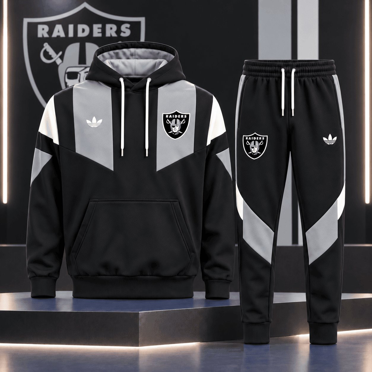 Las Vegas Raiders Merch Hoodie And Sweatpants Set Game Day Outfit Best Gifts For Nfl Fans 1 - Unicasport Las Vegas Raiders Merch Hoodie And Sweatpants Set Game Day Outfit Best Gifts For Nfl Fans
