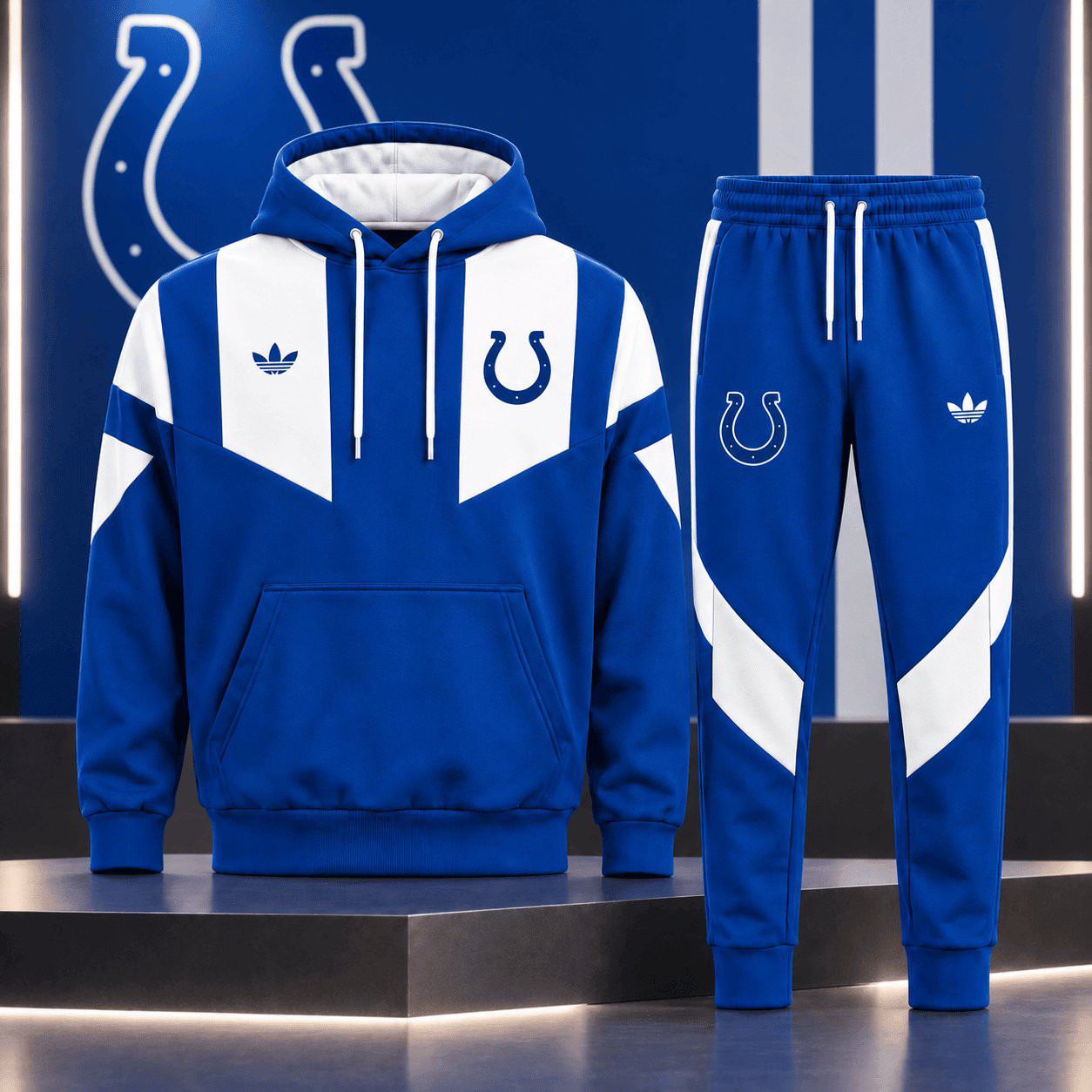 Indianapolis Colts Merch Hoodie And Sweatpants Set Game Day Outfit Best Gifts For Nfl Fans 1 - Unicasport Indianapolis Colts Merch Hoodie And Sweatpants Set Game Day Outfit Best Gifts For Nfl Fans