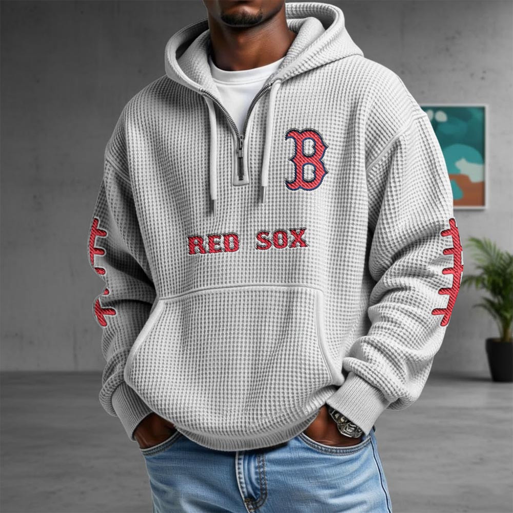 Boston Red Sox Merch Quarter Zip Hoodie Red Sox Baseball Pride Clothes Game Day Gifts 1 - Unicasport Boston Red Sox Merch Quarter Zip Hoodie Red Sox Baseball Pride Clothes Game Day Gifts