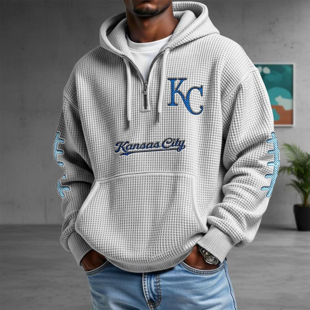 Kansas City Royals Merch Quarter Zip Hoodie Royals Baseball MLB Apparel Him Gifts