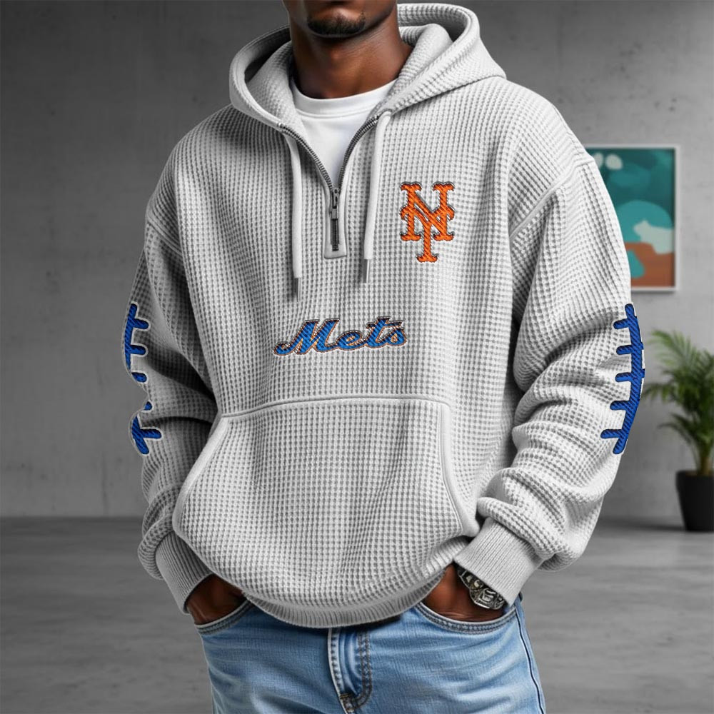 New York Mets Merch Quarter Zip Hoodie Mets Baseball MLB Outfits Gift For Teammate 1 - Unicasport New York Mets Merch Quarter Zip Hoodie Mets Baseball MLB Outfits Gift For Teammate