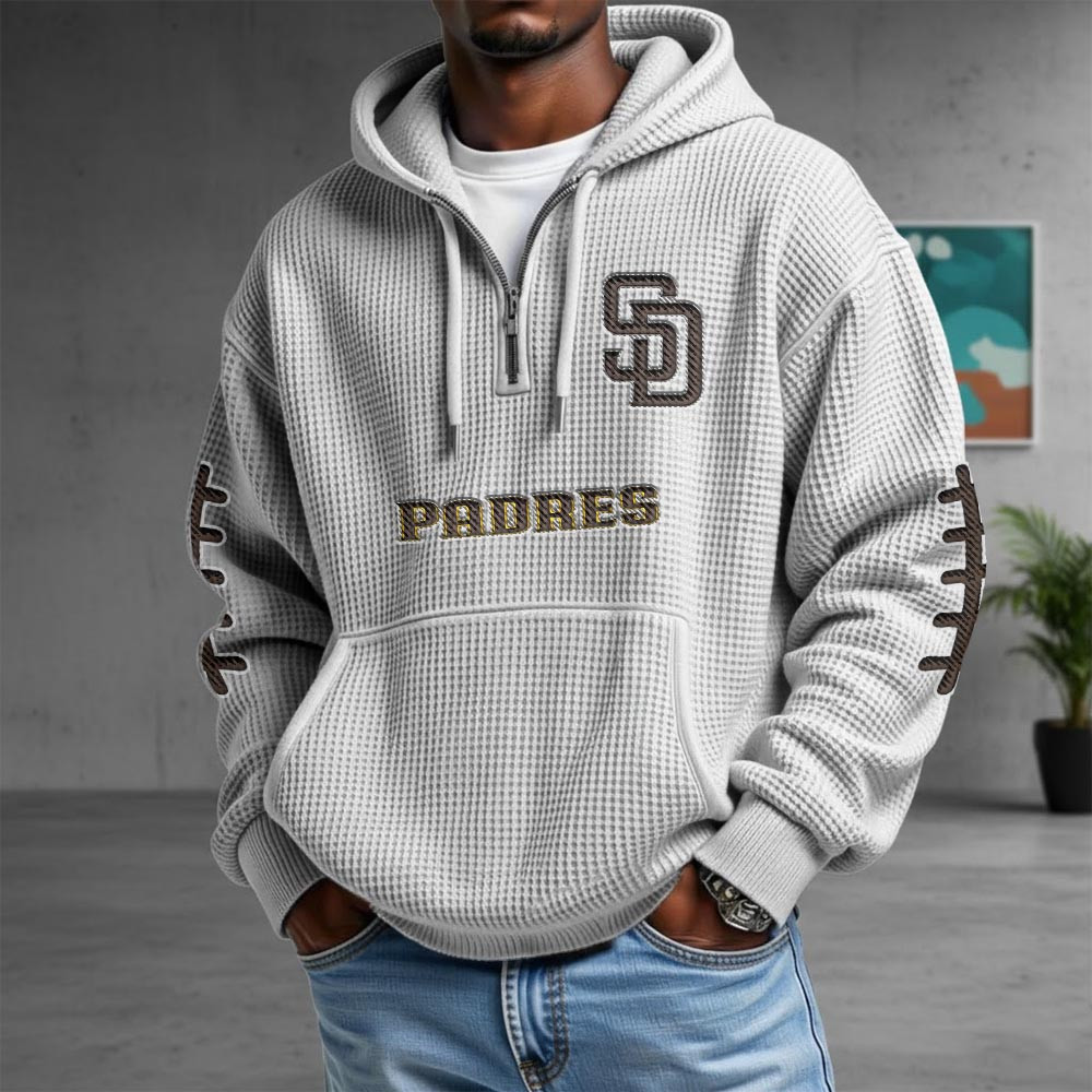 San Diego Padres Merch Quarter Zip Hoodie Padres Baseball MLB Wear Padres Fan Gifts 1 - Unicasport San Diego Padres Merch Quarter Zip Hoodie Padres Baseball MLB Wear Padres Fan Gifts