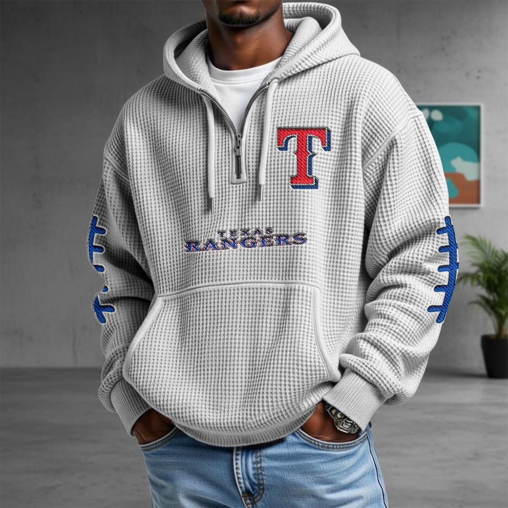 Texas Rangers Merch Quarter Zip Hoodie Rangers Gameday Clothes Texas Fan Gifts