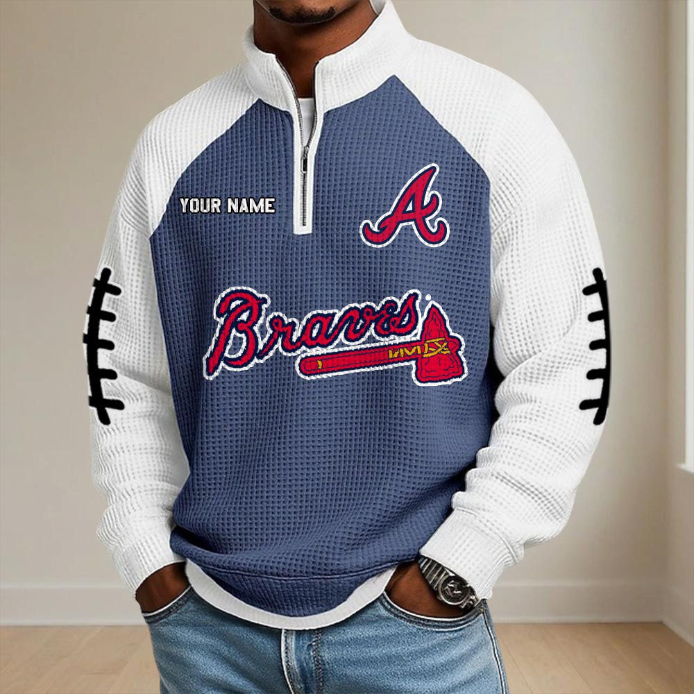 Custom Atlanta Braves Merch Half Zip Sweatshirt Braves Gameday Clothing Dad Gifts 1 - Unicasport Custom Atlanta Braves Merch Half Zip Sweatshirt Braves Gameday Clothing Dad Gifts