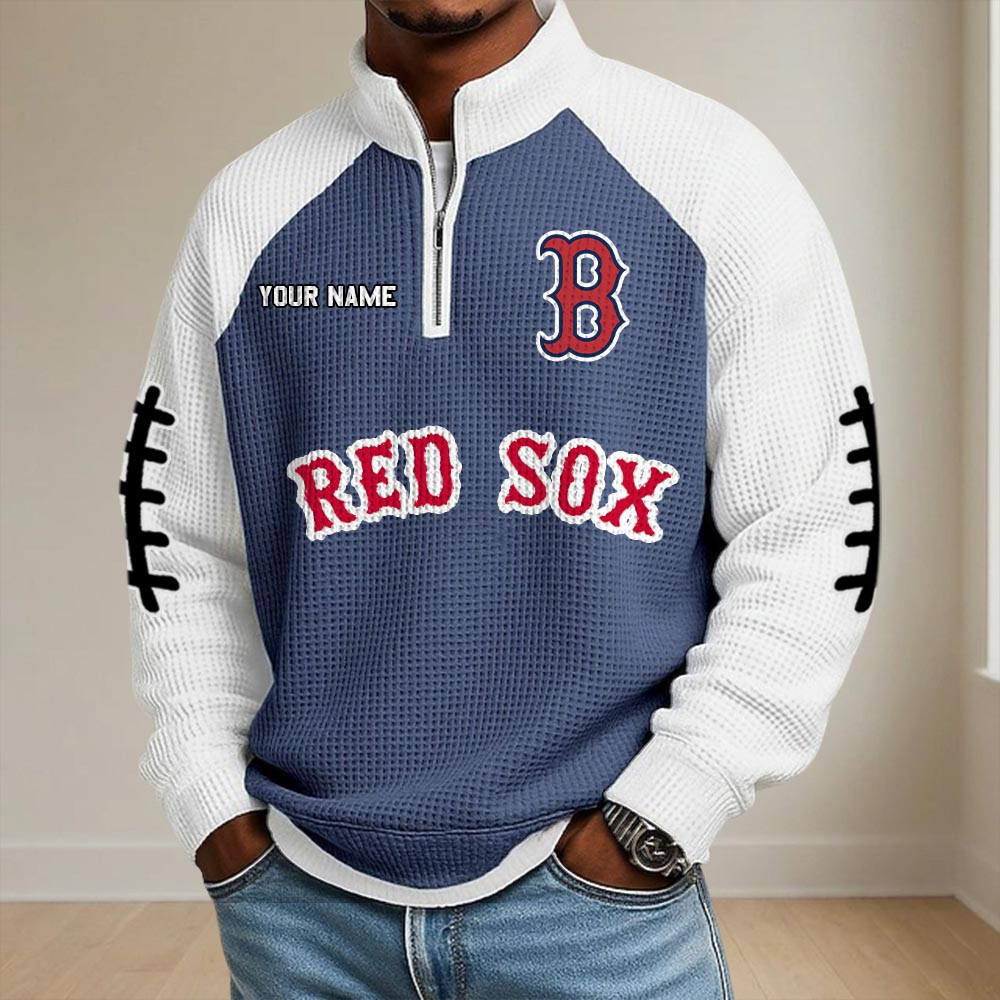 Custom Boston Red Sox Merch Half Zip Sweatshirt Red Sox Gameday Gear Husband Gifts 1 - Unicasport Custom Boston Red Sox Merch Half Zip Sweatshirt Red Sox Gameday Gear Husband Gifts