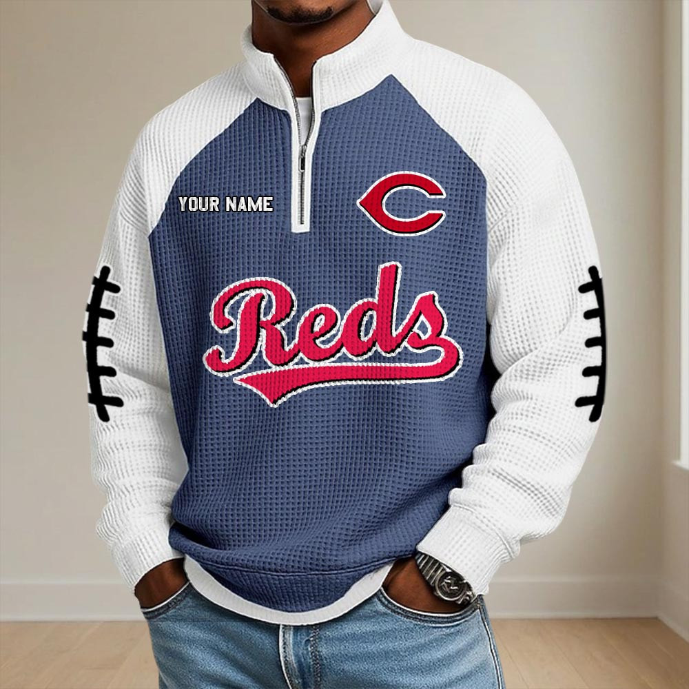 Custom Cincinnati Reds Merch Half Zip Sweatshirt Reds Gameday Outfits Dad Gifts 1 - Unicasport Custom Cincinnati Reds Merch Half Zip Sweatshirt Reds Gameday Outfits Dad Gifts