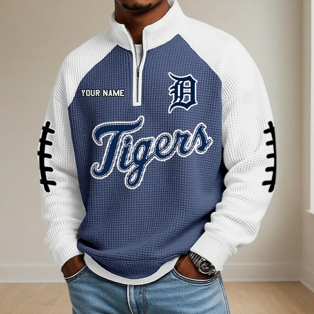 Custom Detroit Tigers Merch Half Zip Sweatshirt Tigers Gameday Wear Sports Fans Gifts 1 - Unicasport Custom Detroit Tigers Merch Half Zip Sweatshirt Tigers Gameday Wear Sports Fans Gifts