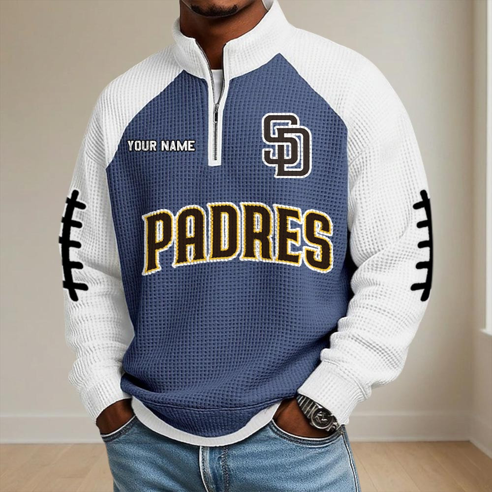 Custom San Diego Padres Merch Half Zip Sweatshirt Padres Baseball MLB Clothing Gifts 1 - Unicasport Custom San Diego Padres Merch Half Zip Sweatshirt Padres Baseball MLB Clothing Gifts
