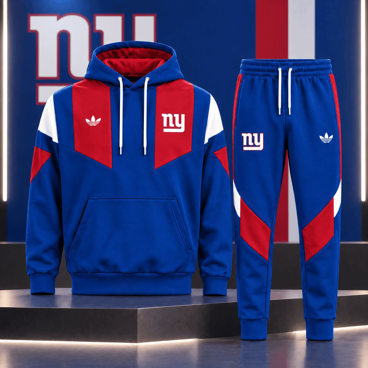New York Giants Merch Hoodie And Sweatpants Set Game Day Outfit Best Football Gifts 1 - Unicasport New York Giants Merch Hoodie And Sweatpants Set Game Day Outfit Best Football Gifts