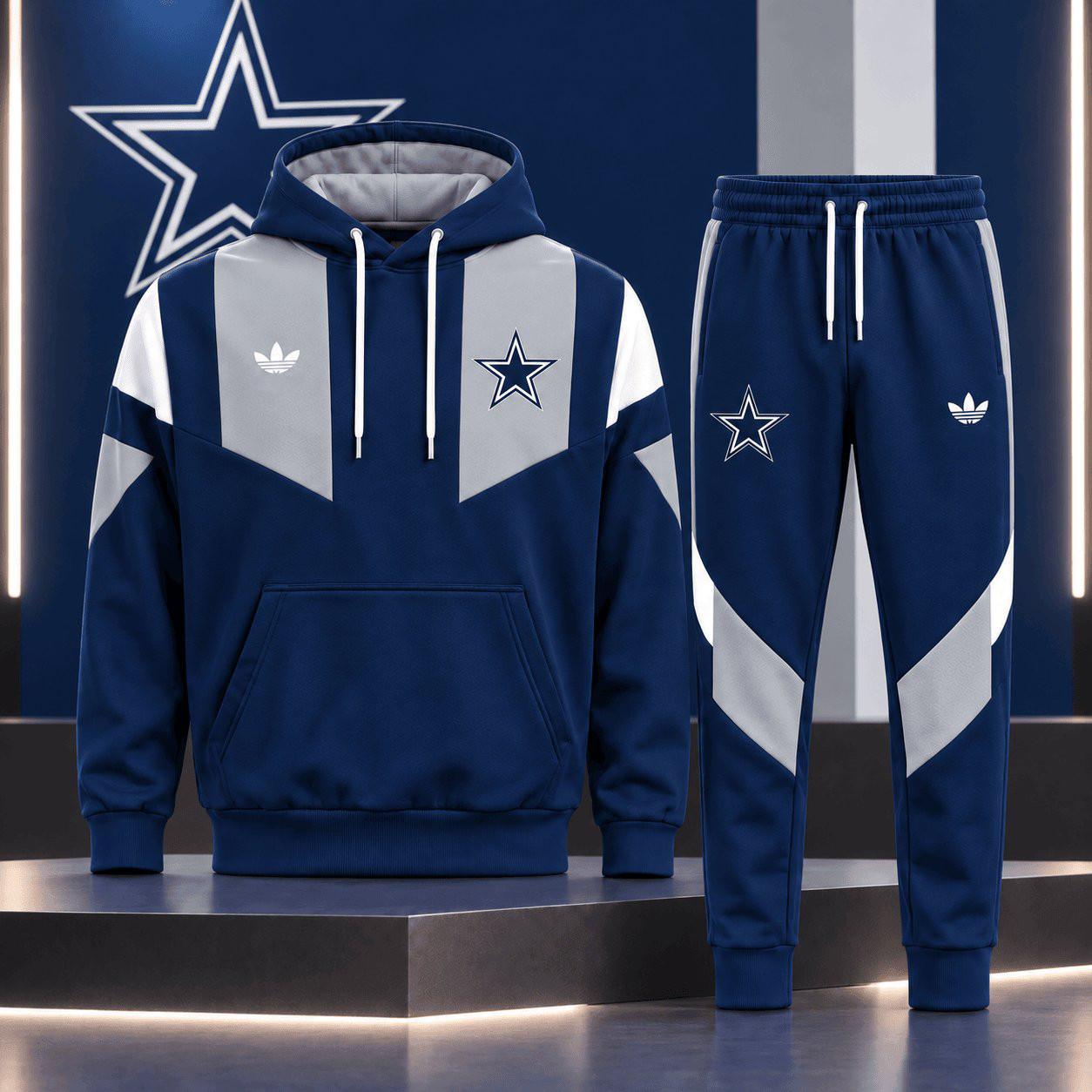 Dallas Cowboys Merch Hoodie And Sweatpants Set Game Day Outfit Gifts For NFL Fans 1 - Unicasport Dallas Cowboys Merch Hoodie And Sweatpants Set Game Day Outfit Gifts For NFL Fans
