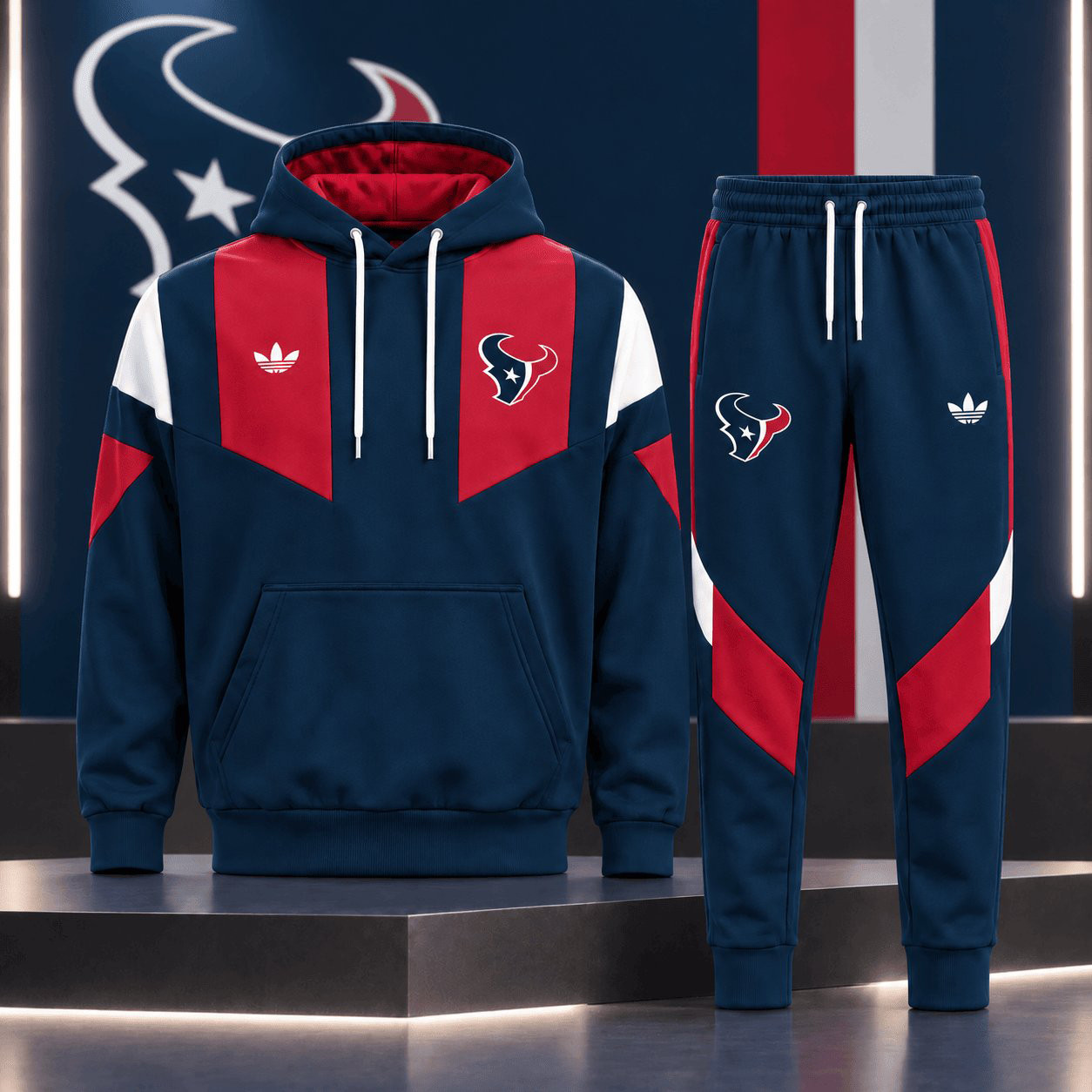 Houston Texans Merch Hoodie And Sweatpants Set NFL Team Spirit Performance Gift For Football Fan 1 - Unicasport Houston Texans Merch Hoodie And Sweatpants Set NFL Team Spirit Performance Gift For Football Fan