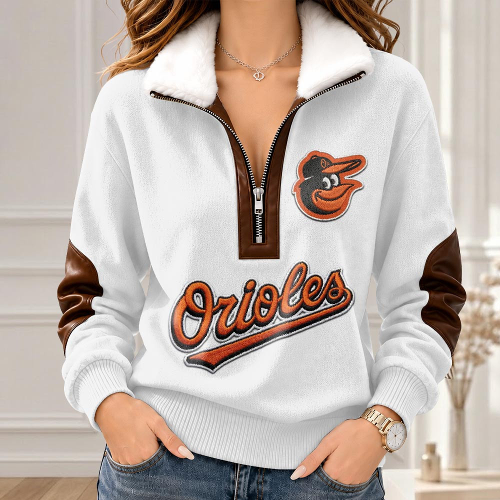 Baltimore Orioles Merch Collar Zip Sweatshirt Orioles Gameday Apparel Daughter Gifts 1 - Unicasport Baltimore Orioles Merch Collar Zip Sweatshirt Orioles Gameday Apparel Daughter Gifts
