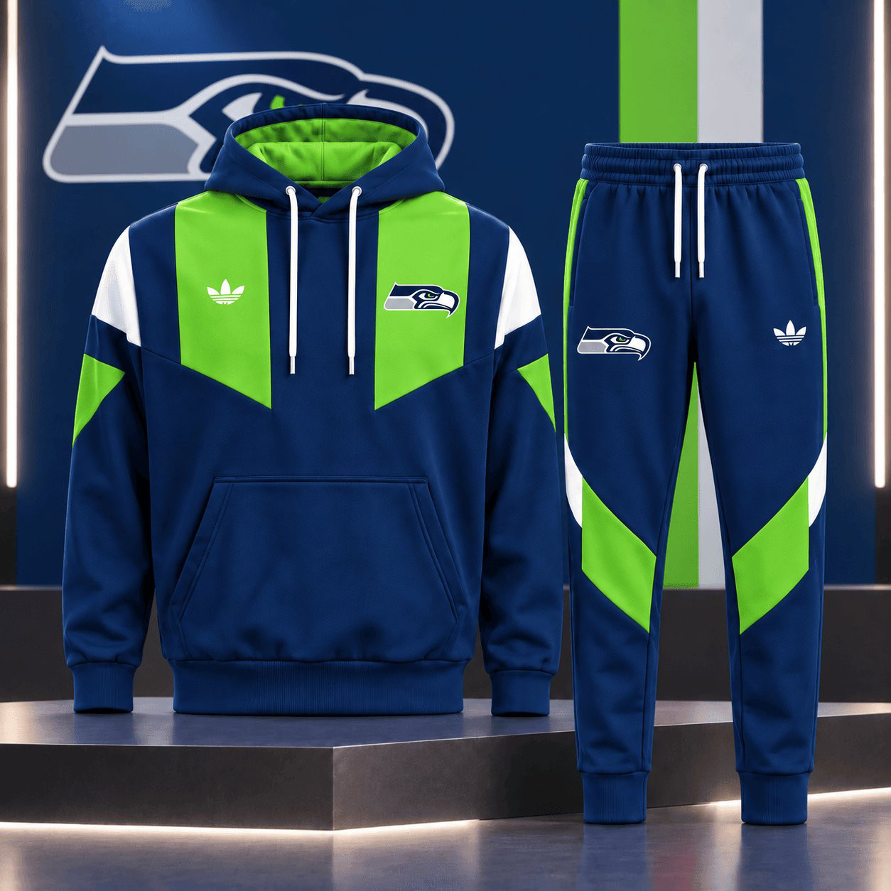 Seattle Seahawks Merch Hoodie And Sweatpants Set Game Day Outfit Gift For Seahawks Lovers 1 - Unicasport Seattle Seahawks Merch Hoodie And Sweatpants Set Game Day Outfit Gift For Seahawks Lovers
