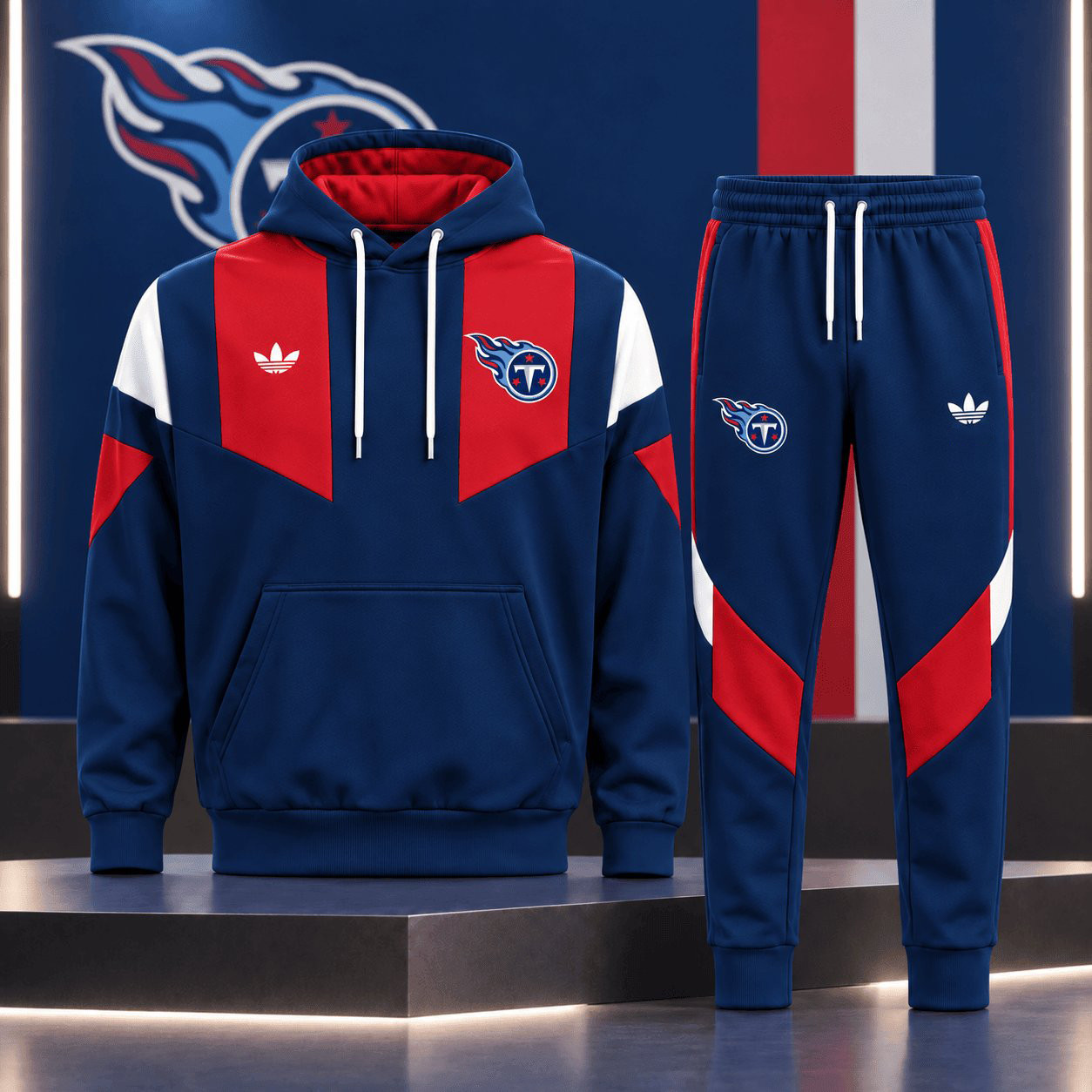 Tennessee Titans Merch Hoodie And Sweatpants Set Game Day Outfit Football Fan Gifts 1 - Unicasport Tennessee Titans Merch Hoodie And Sweatpants Set Game Day Outfit Football Fan Gifts