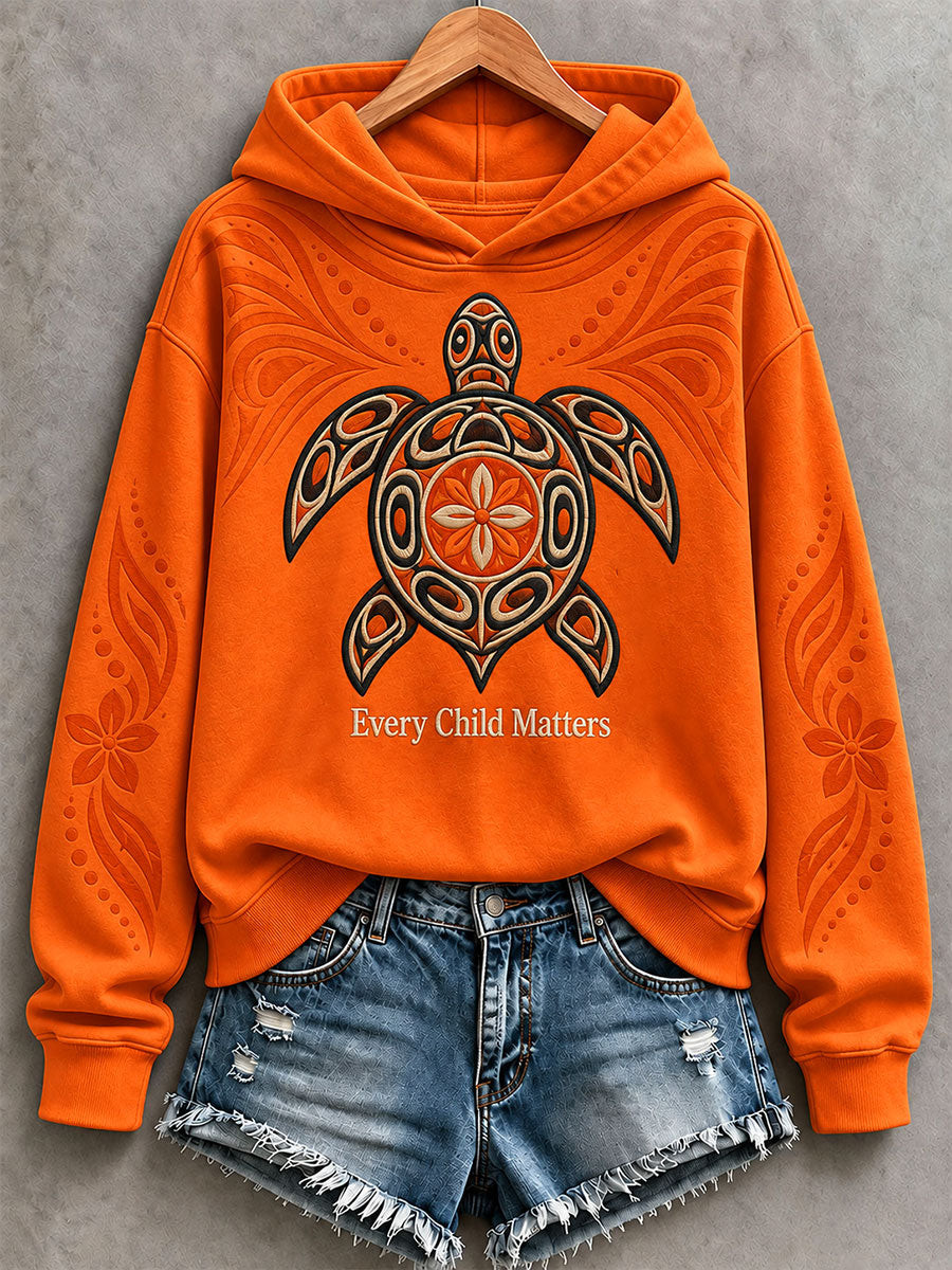 Every Child Matters Turtle Hoodie Orange Shirt Day Outfits Indigenous Awareness Gift Ideas 1 - Unicasport Every Child Matters Turtle Hoodie Orange Shirt Day Outfits Indigenous Awareness Gift Ideas