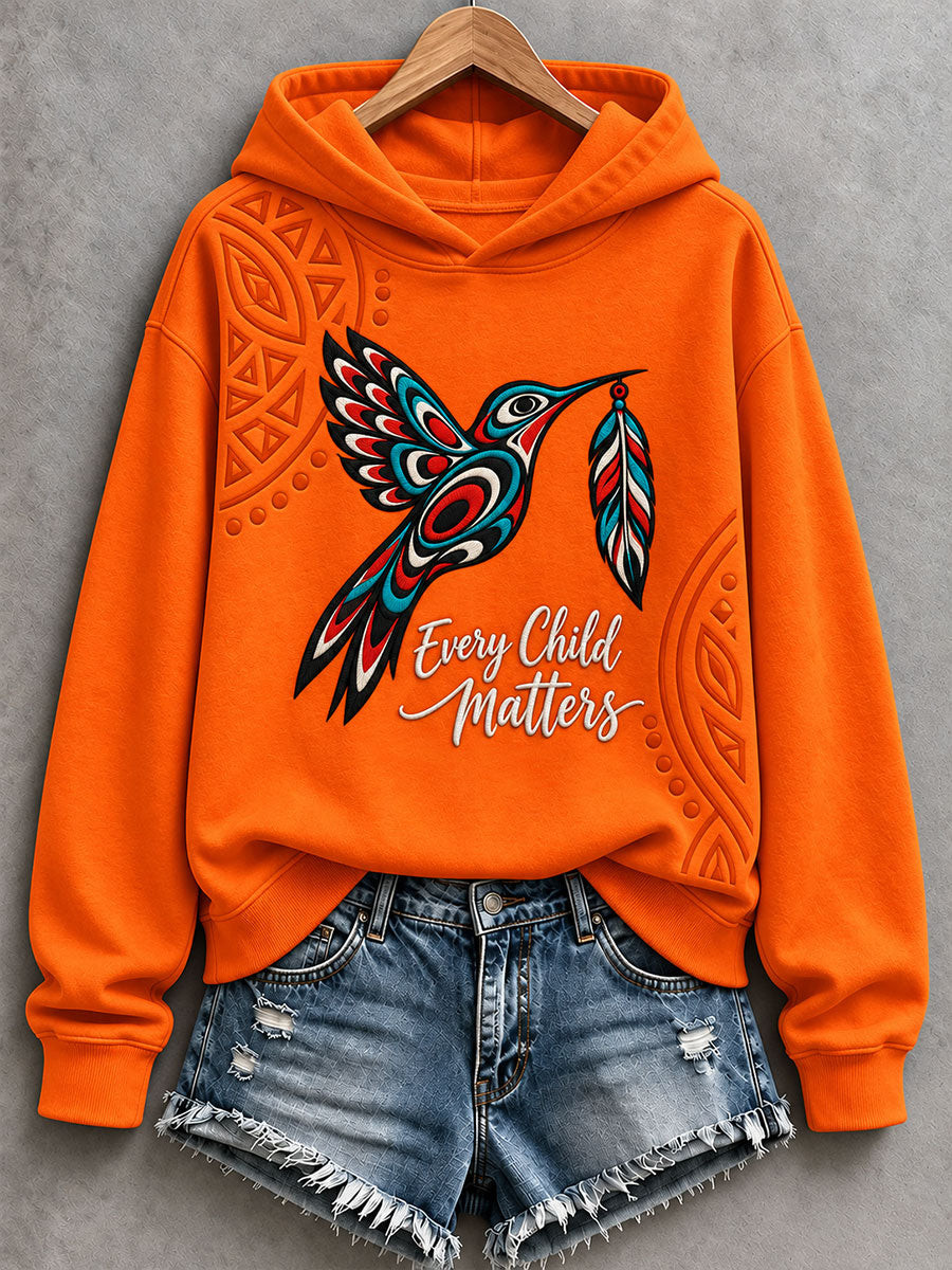 Every Child Matters Hummingbird Hoodie Orange Shirt Day Merch Gift 1 - Unicasport Every Child Matters Hummingbird Hoodie Orange Shirt Day Merch Gift