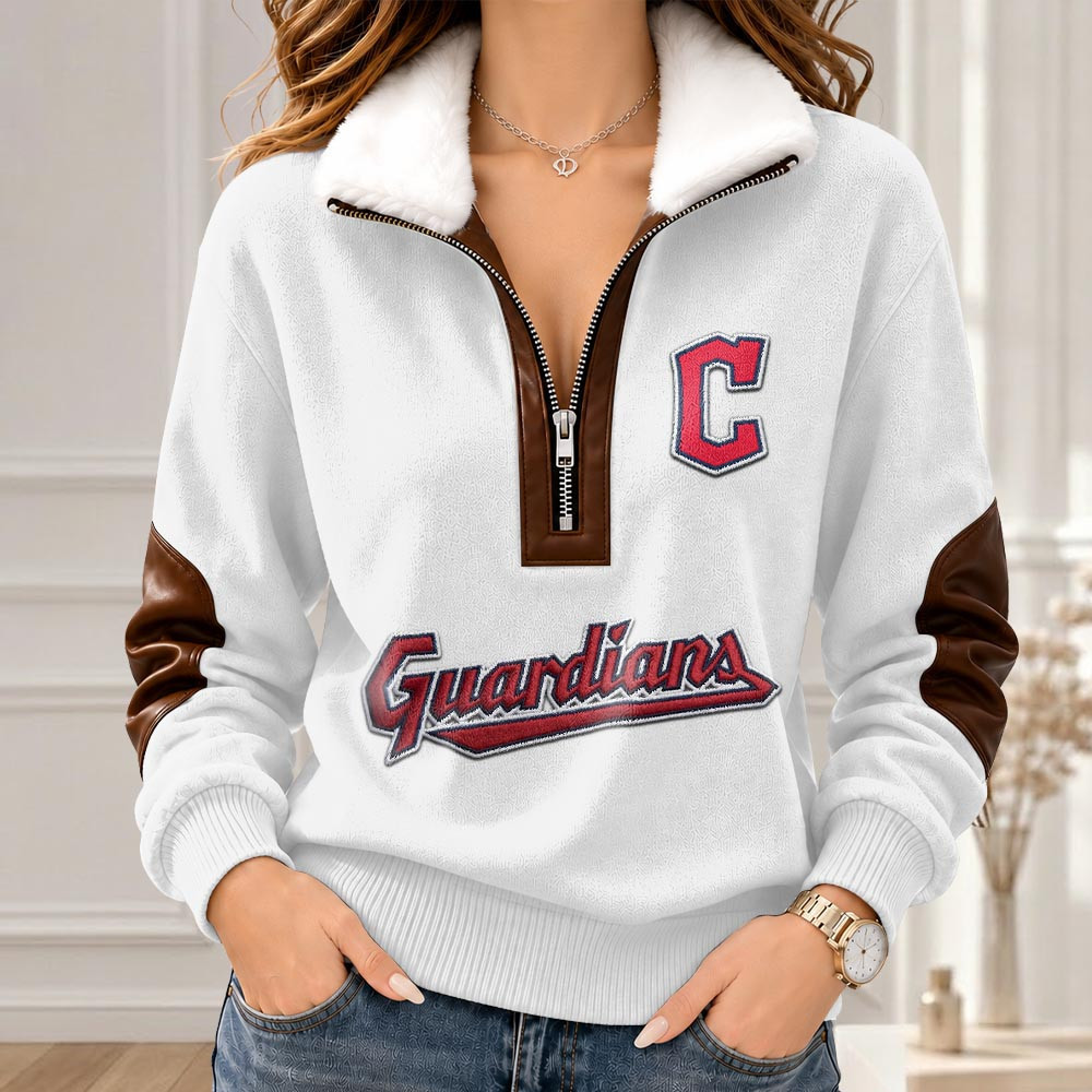 Cleveland Guardians Merch Collar Zip Sweatshirt Guardians Gameday Outfits MLB Fan Gift 1 - Unicasport Cleveland Guardians Merch Collar Zip Sweatshirt Guardians Gameday Outfits MLB Fan Gift