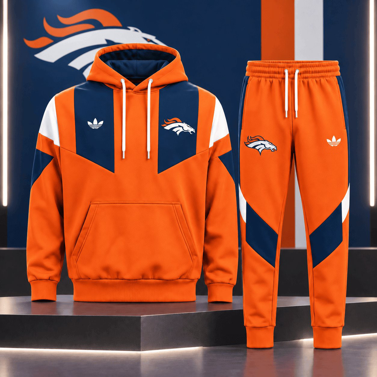 Denver Broncos Merch Hoodie And Sweatpants Set Game Day Outfit Gift Ideas For Husband 1 - Unicasport Denver Broncos Merch Hoodie And Sweatpants Set Game Day Outfit Gift Ideas For Husband