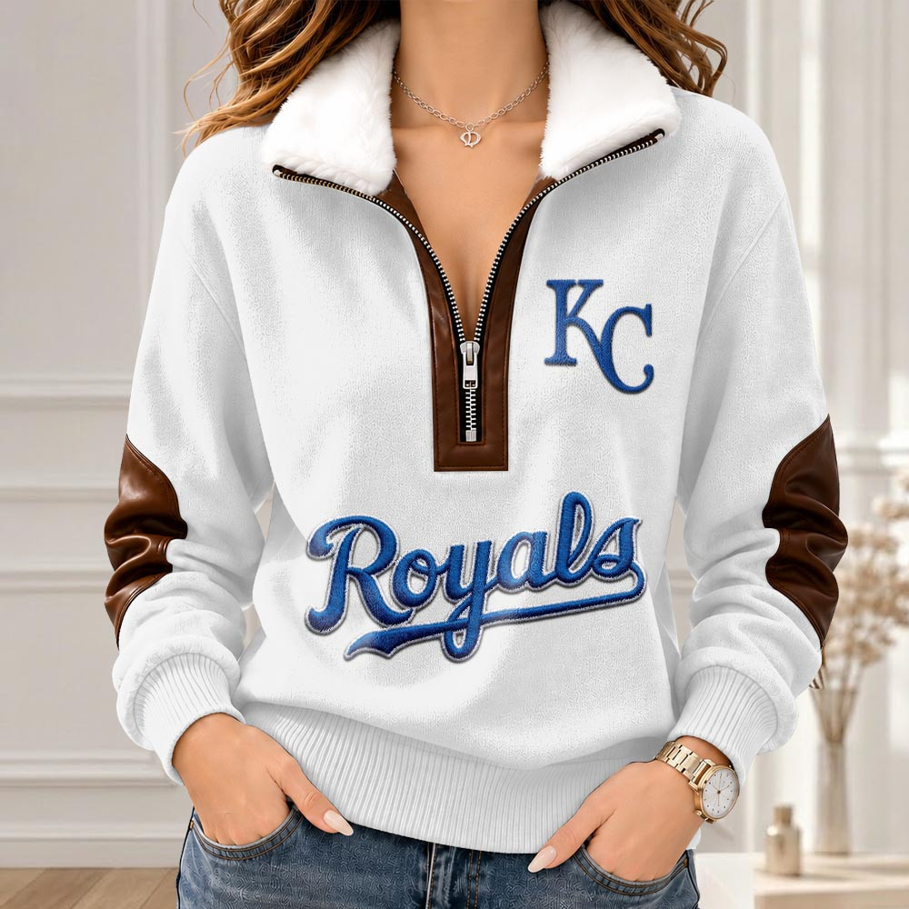 Kansas City Royals Merch Collar Zip Sweatshirt Royals Gameday Attire Teammate Gift 1 - Unicasport Kansas City Royals Merch Collar Zip Sweatshirt Royals Gameday Attire Teammate Gift
