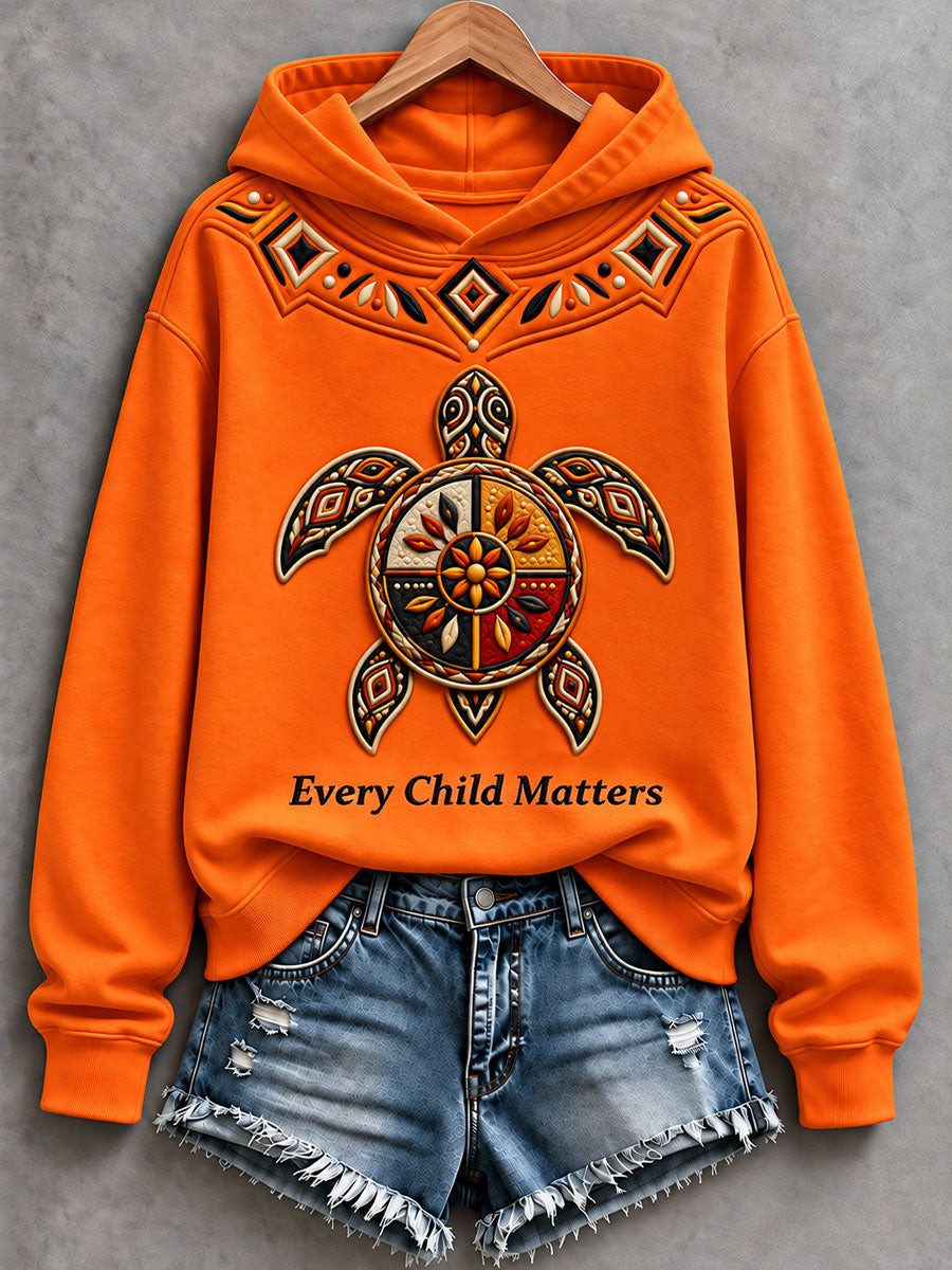 Orange Shirt Day Turtle Hoodie Every Child Matters Merch Support Gift 1 - Unicasport Orange Shirt Day Turtle Hoodie Every Child Matters Merch Support Gift
