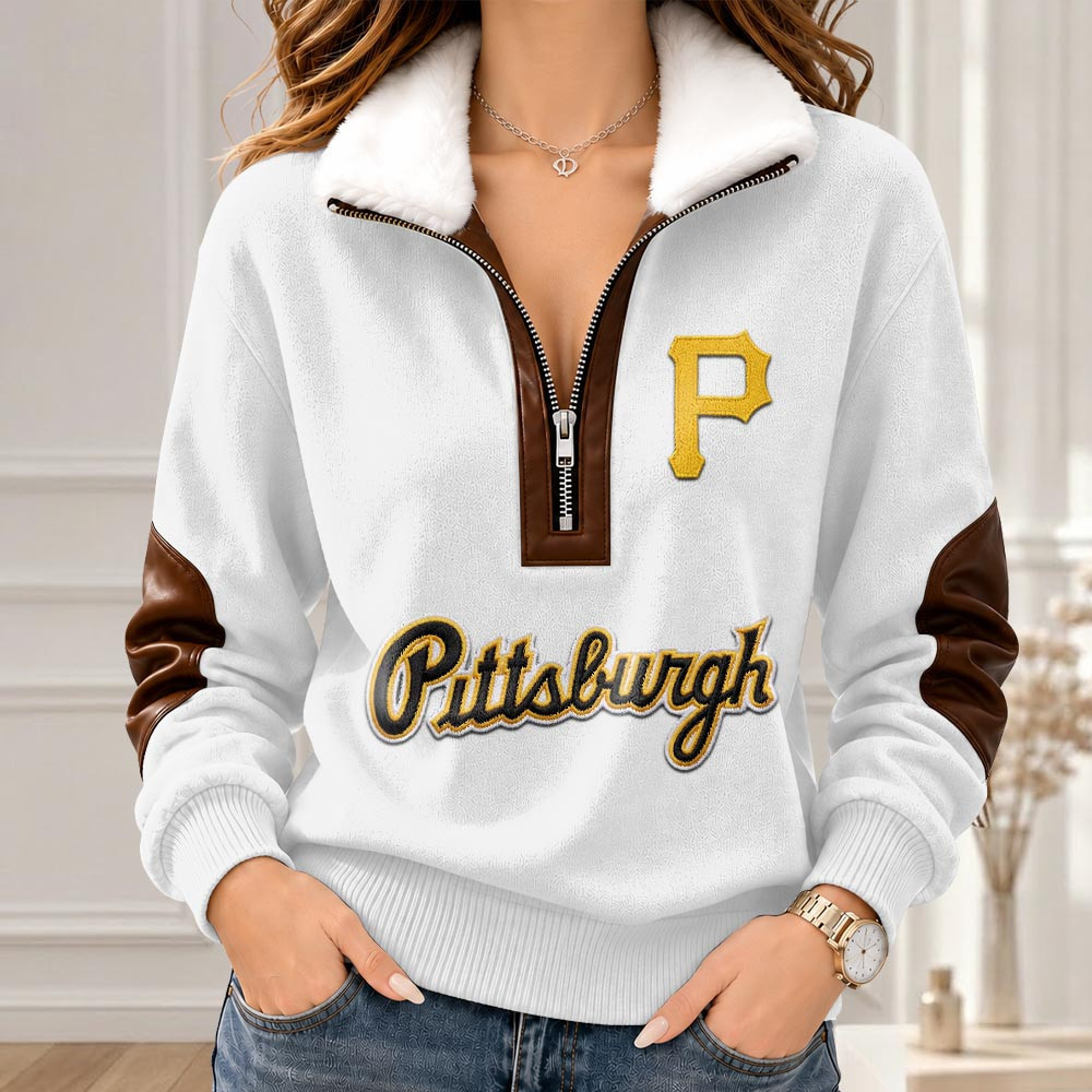 Pittsburgh Pirates Merch Collar Zip Sweatshirt Pirates Baseball Gear Fan Gift 1 - Unicasport Pittsburgh Pirates Merch Collar Zip Sweatshirt Pirates Baseball Gear Fan Gift