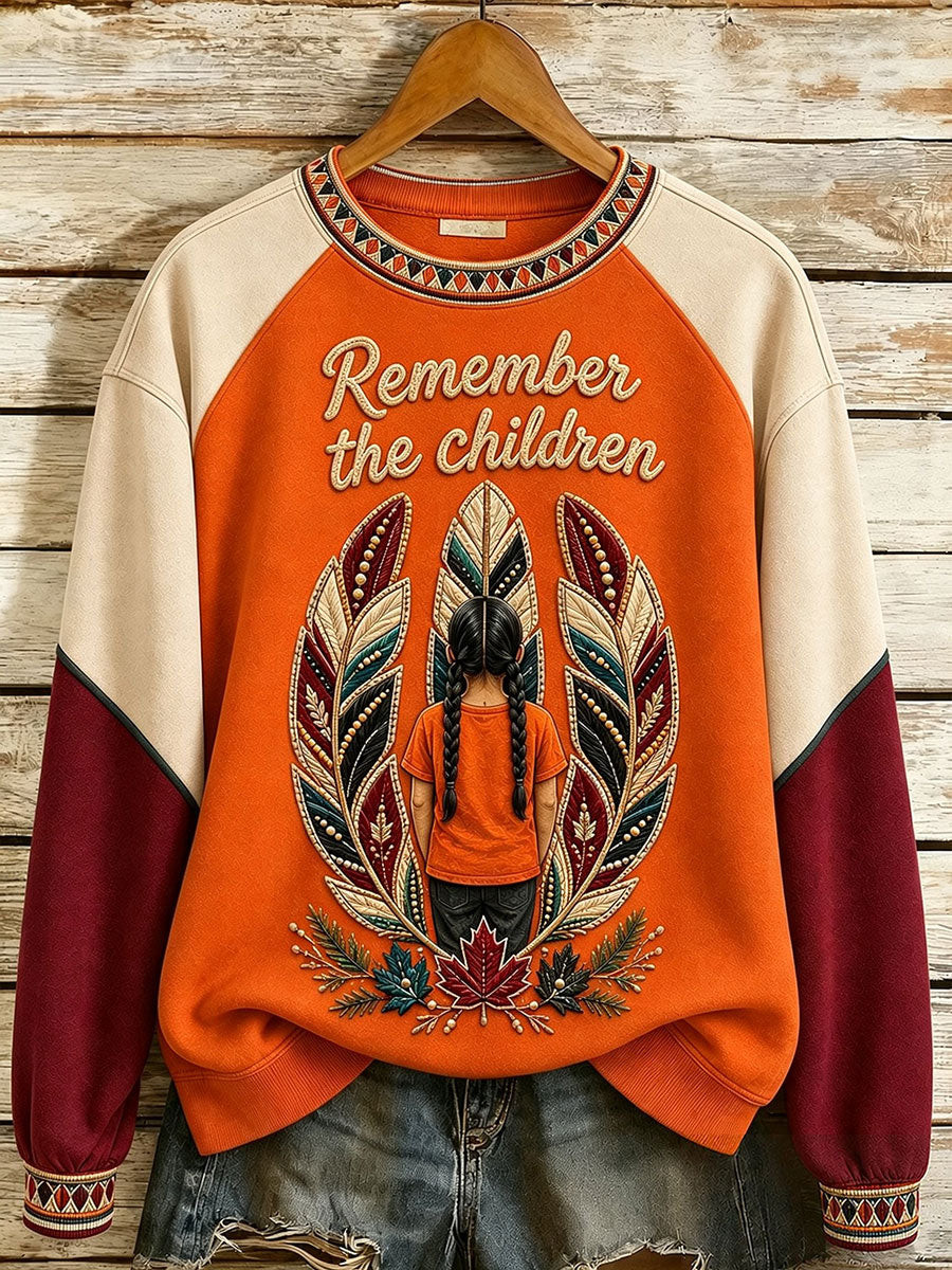 Remember The Children Sweatshirt Orange Shirt Day Merch Indigenous Support Gift 1 - Unicasport Remember The Children Sweatshirt Orange Shirt Day Merch Indigenous Support Gift