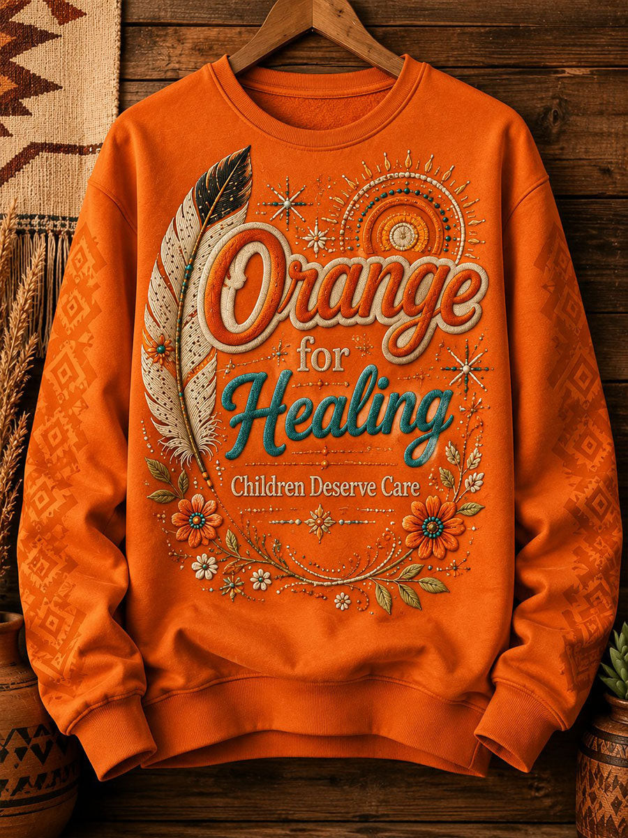 Orange For Healing Children Deserve Care Sweatshirt Gift For Women 1 - Unicasport Orange For Healing Children Deserve Care Sweatshirt Gift For Women
