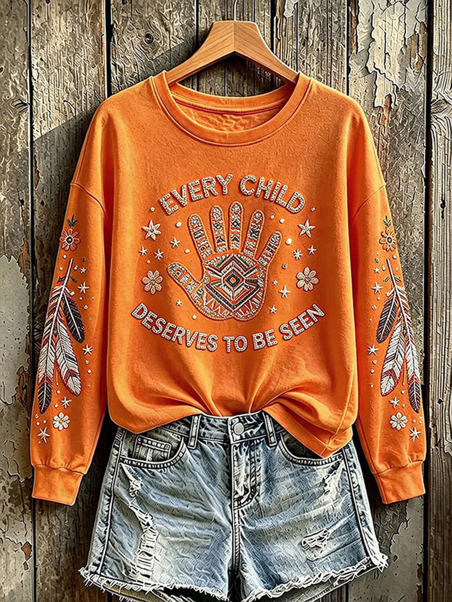 Orange Shirt Day Merch Sweatshirt Every Child Deserves To Be Seen Apparel Gift 1 - Unicasport Orange Shirt Day Merch Sweatshirt Every Child Deserves To Be Seen Apparel Gift