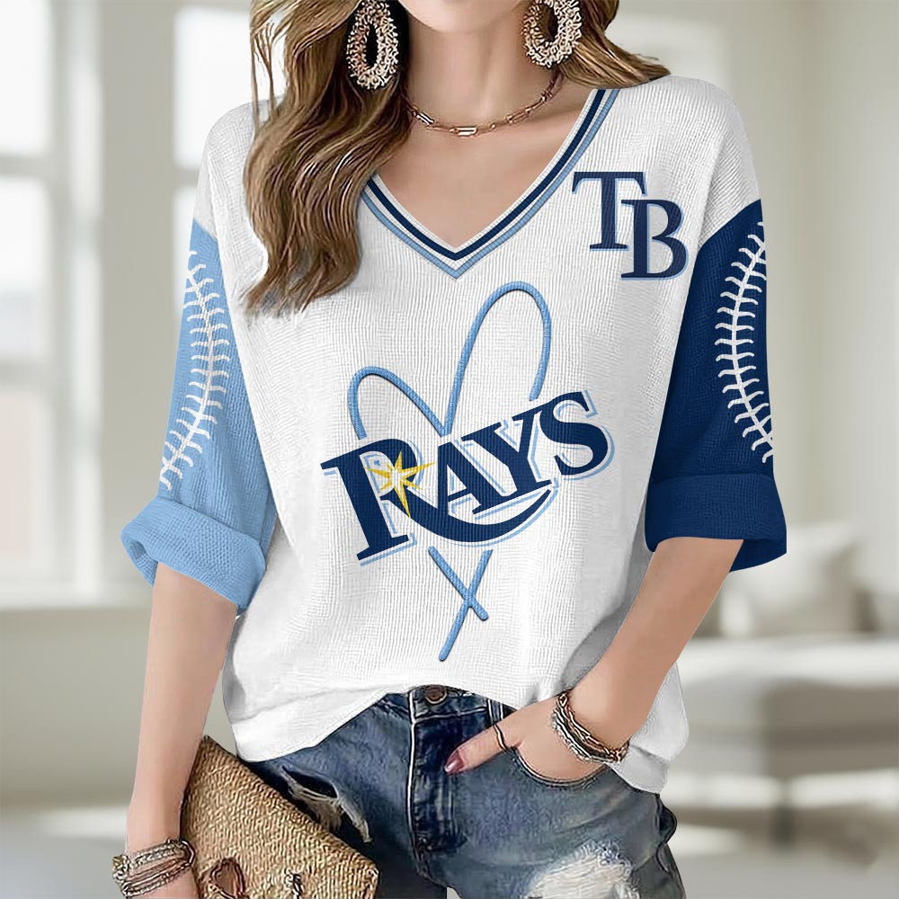 Tampa Bay Rays Merch V-Neck Long Sleeve Shirt Rays Baseball Wear Sports Fans Gift