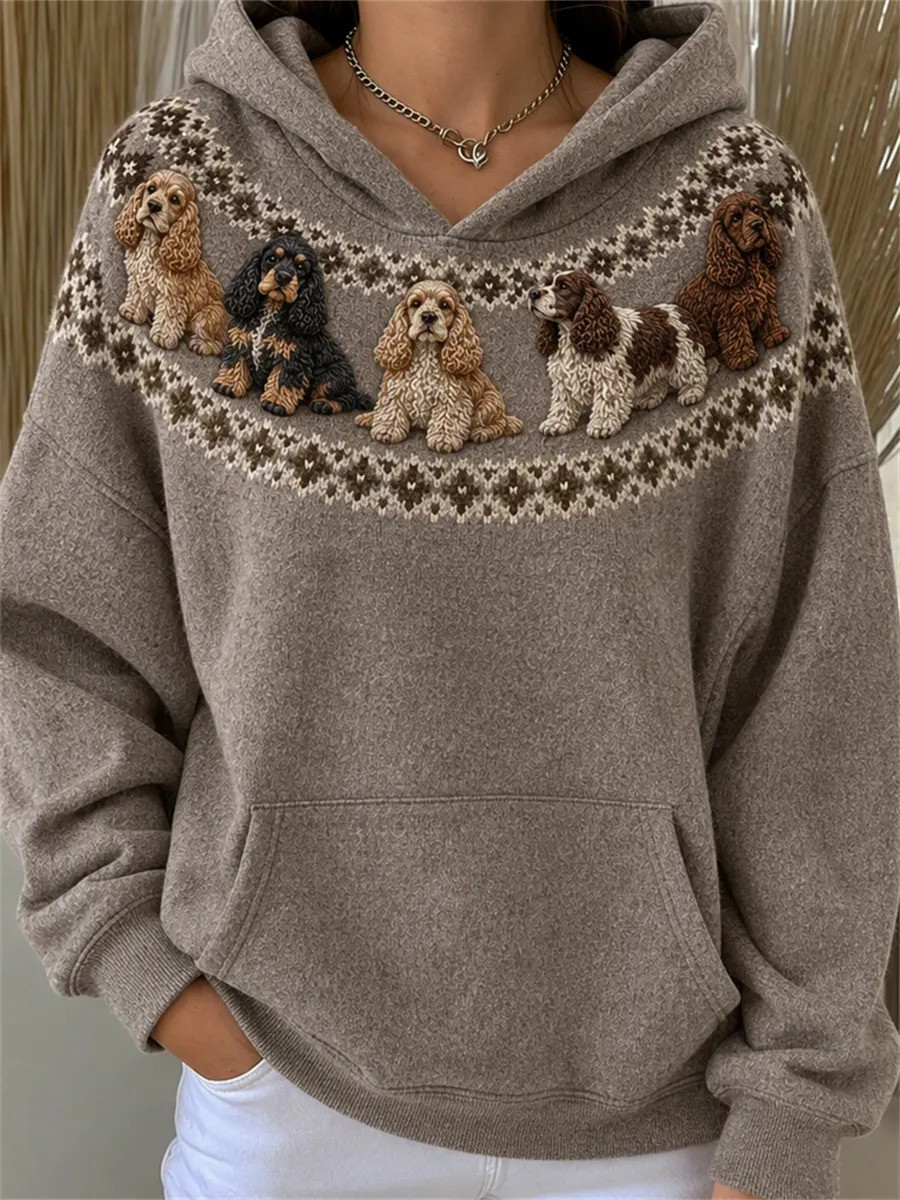 Cocker Spaniel Dogs Vintage Yoke Isle Hoodie Festive Clothing Gifts For Cocker Spaniel Lovers 1 - Unicasport Cocker Spaniel Dogs Vintage Yoke Isle Hoodie Festive Clothing Gifts For Cocker Spaniel Lovers