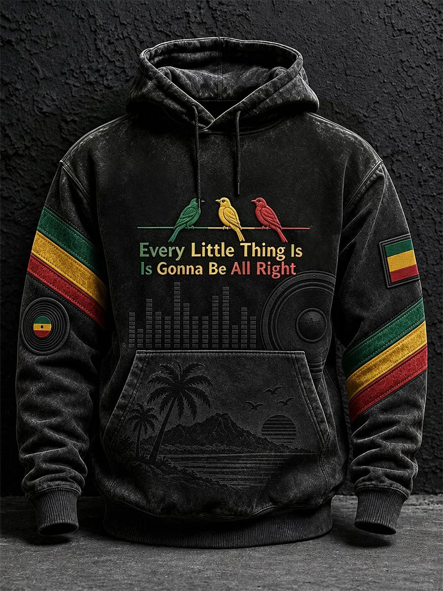 Every Little Thing Is Gonna Be All Right Hoodie Retro Reggae Music Clothing Music Lover Gift 1 - Unicasport Every Little Thing Is Gonna Be All Right Hoodie Retro Reggae Music Clothing Music Lover Gift