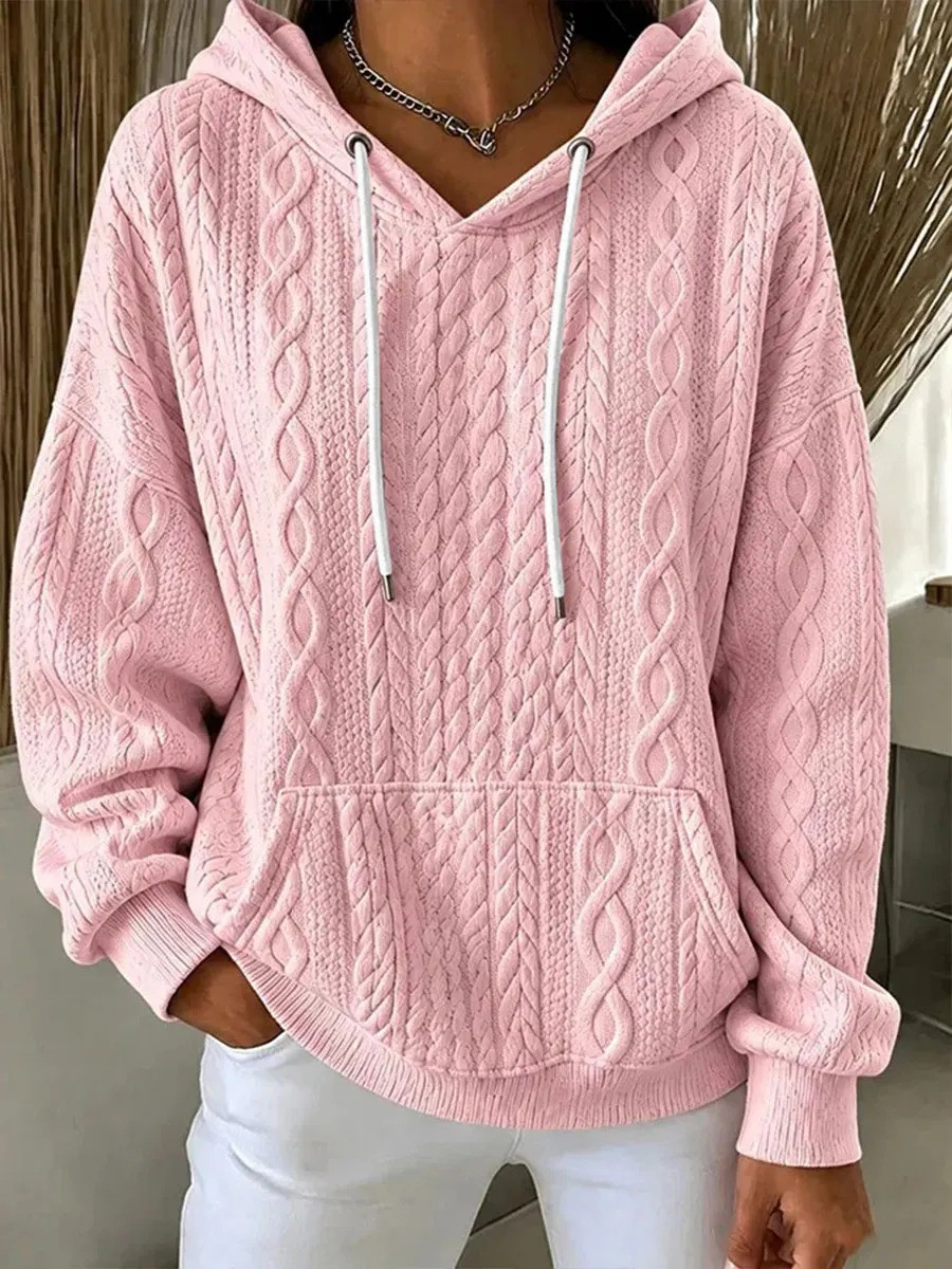 Cable Knit Hoodie Cute Cozy Season Hooded Sweatshirt Christmas Gifts For Sister 1 - Unicasport Cable Knit Hoodie Cute Cozy Season Hooded Sweatshirt Christmas Gifts For Sister