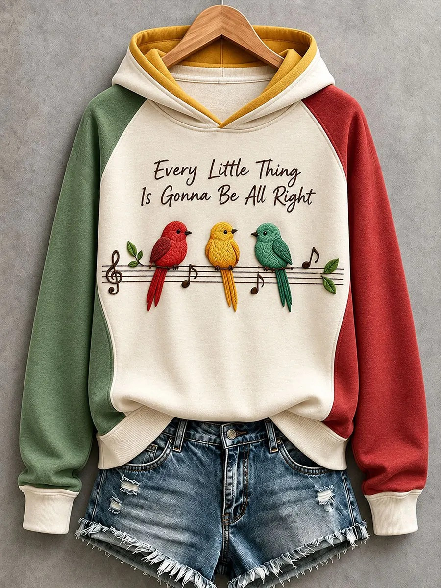 Every Little Thing Is Gonna Be All Right Hoodie Three Little Birds Outfit Music Lovers Gifts 1 - Unicasport Every Little Thing Is Gonna Be All Right Hoodie Three Little Birds Outfit Music Lovers Gifts