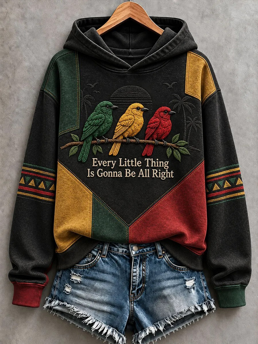 Every Little Thing Is Gonna Be All Right Hoodie Three Little Birds Hoodie Gift Idea 1 - Unicasport Every Little Thing Is Gonna Be All Right Hoodie Three Little Birds Hoodie Gift Idea