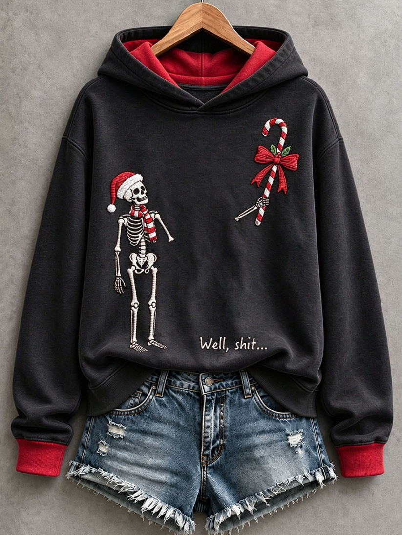 Funny Christmas Skeleton Hoodie Christmas Apparel Gift Ideas For Her 1 - Unicasport Funny Christmas Skeleton Hoodie Christmas Apparel Gift Ideas For Her