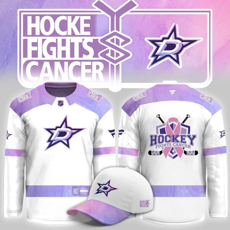 Dallas Stars Merch Hockey Fights Cancer 2026 Hockey Jersey Shirt Best Dallas Fans Gear