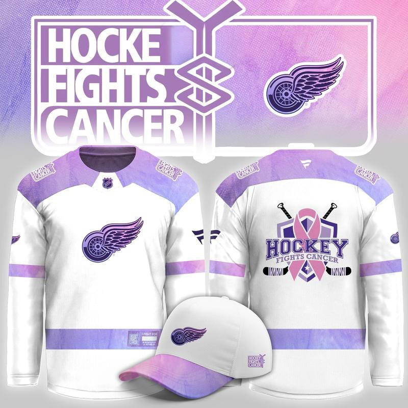 Detroit Red Wings Merch Hockey Fights Cancer 2026 Hockey Jersey Shirt Best Hockey Lover Gift 1 - Unicasport Detroit Red Wings Merch Hockey Fights Cancer 2026 Hockey Jersey Shirt Best Hockey Lover Gift