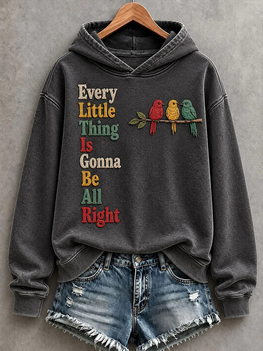 Every Little Thing Is Gonna Be All Right Hoodie Reggae Themed Hoodie Gifts For Music Lovers