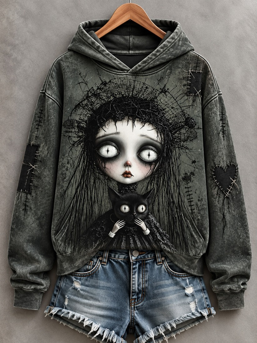 Halloween Creepy Dolls Hoodie Spooky Season Apparel Gift For Daughter