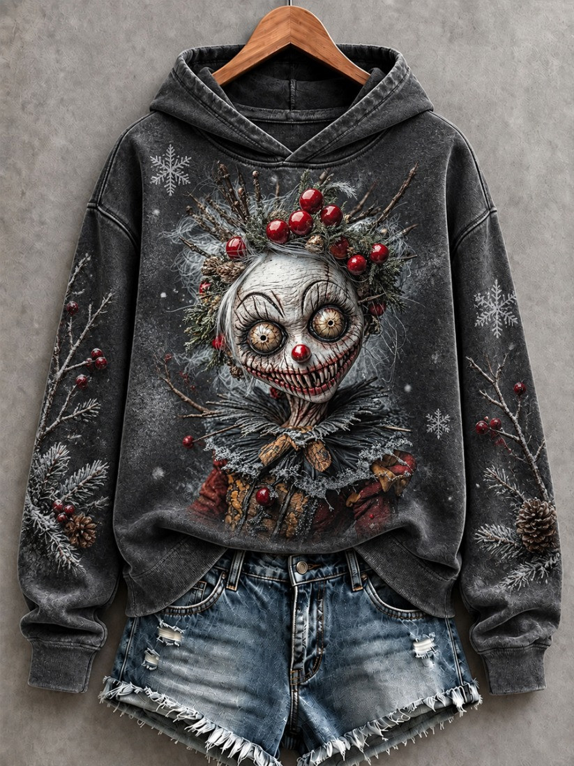 Halloween Creepy Dolls Hoodie Spooky Season Apparel Gift For Wife