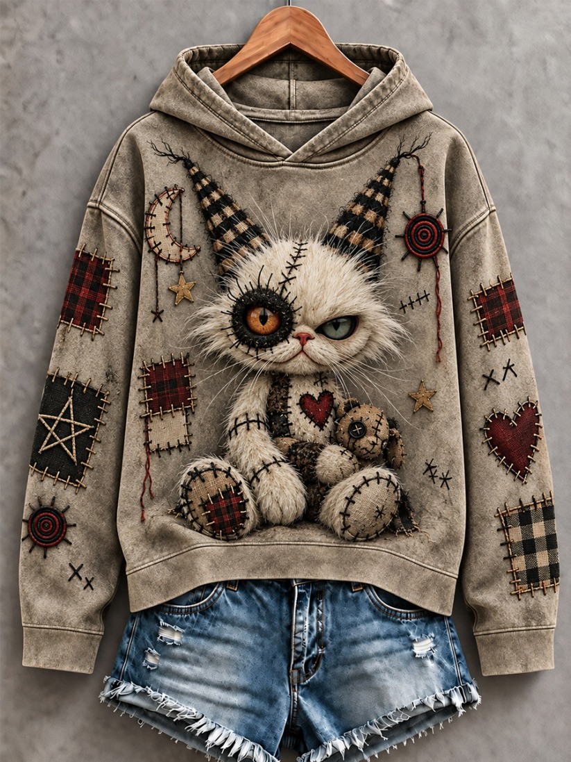 Halloween Creepy Dolls Cat Hoodie Cute Halloween Apparel Gift Ideas 1 - Unicasport Halloween Creepy Dolls Cat Hoodie Cute Halloween Apparel Gift Ideas