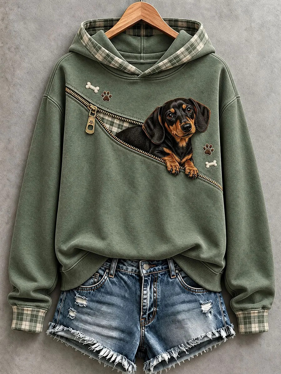 Peeking Dachshund Paw Hoodie Cute Animal Hoodie Best Gifts For Dachshund Lovers 1 - Unicasport Peeking Dachshund Paw Hoodie Cute Animal Hoodie Best Gifts For Dachshund Lovers