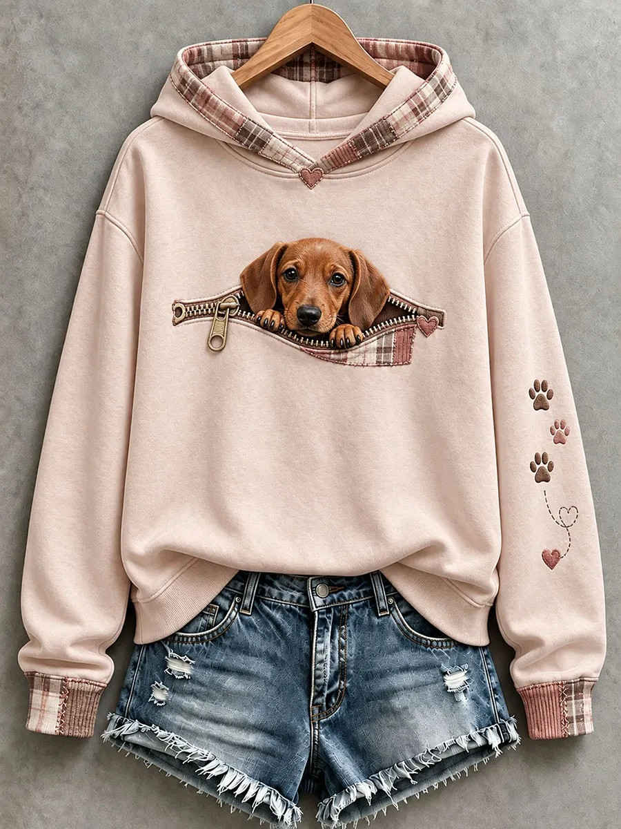 Peeking Dachshund Paw Hoodie Funny Wiener Dog Hoodie Best Gifts For Dachshund Lovers 1 - Unicasport Peeking Dachshund Paw Hoodie Funny Wiener Dog Hoodie Best Gifts For Dachshund Lovers