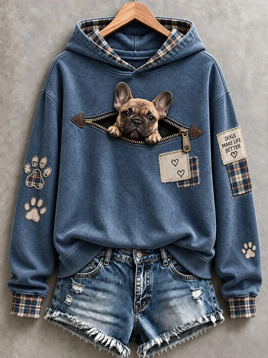 Peeking French Bulldog Paw Hoodie Dogs Make Life Better Hoodie Gift Ideas Frenchie Lovers 1 - Unicasport Peeking French Bulldog Paw Hoodie Dogs Make Life Better Hoodie Gift Ideas Frenchie Lovers
