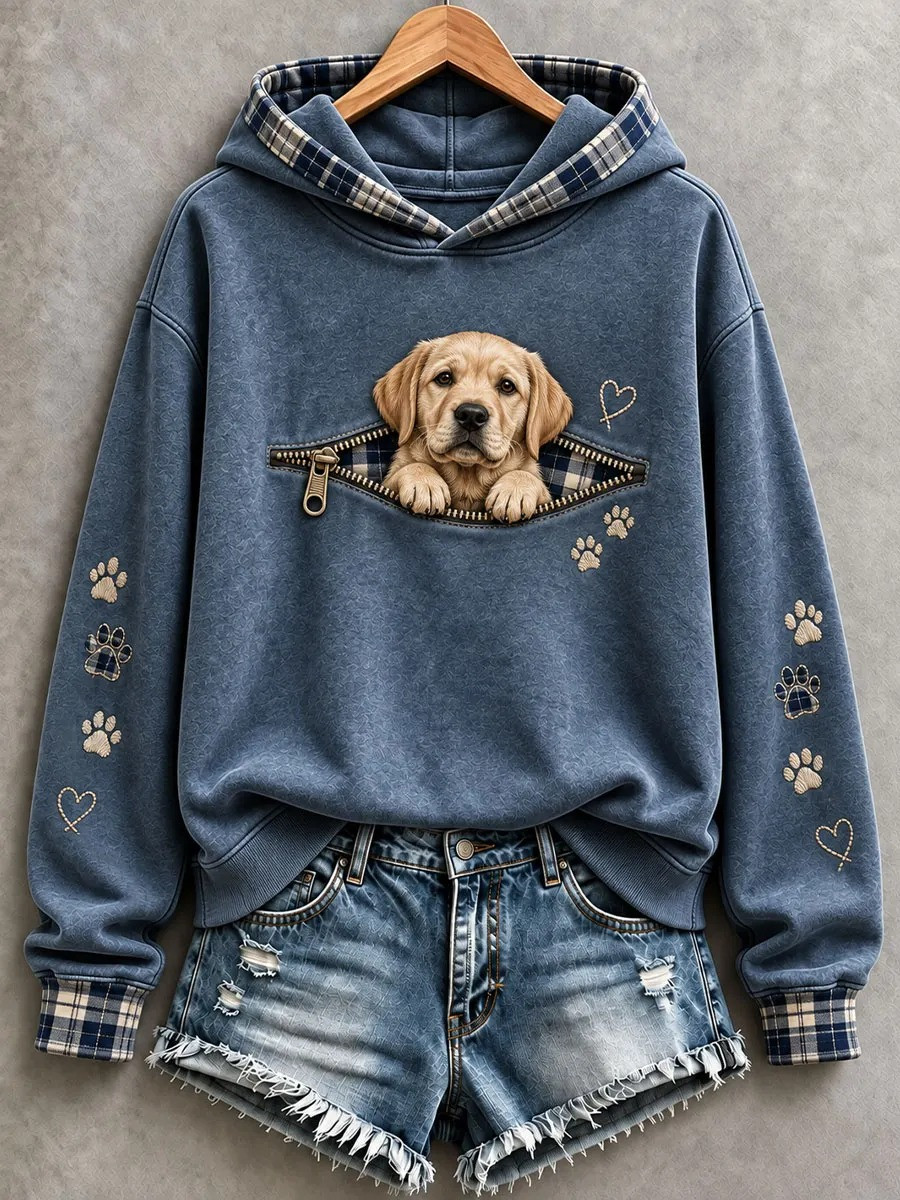 Peeking Golden Retriever Paw Hoodie Cute Animal Hoodie Gifts Golden Dog Lovers